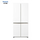 Panasonic 510-liter cross-door zero-embedded refrigerator NR-ED51CPA-S large seal ultra-thin full top bottom dual cooling frost-free frequency conversion silver ion sterilization automatic ice making NR-JD51CPA-W white 510L