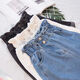 Xunliba Damen Sommer Ins Denim Shorts Frauen koreanischer Stil lose hohe Taille schlampige Hose mit breitem Bein. Weiß: 831 2xl Größe [135-150jin [Jin ist gleich 0,5 kg]]