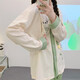OULUXI solid color wrinkled cloth cotton confinement clothes spring and autumn pregnant women pajamas in summer breathable sweat-absorbing and postpartum breastfeeding clothes AXXE724 concentric knot L code (recommended 90-115 Jin [Jin equals 0.5 kg])
