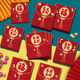 Vinoya 2024 Dragon Year Red Packet Sac créatif Épaississant Internet Celebrity Matte Avantages est un sceau du Spring Festival Cartoon Zodiac signe pour le Nouvel An Nouvel An Nouvel An JC3892 Short (version Hong Kong Creative) 6 packs (36 pièces)
