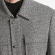 Jinba Men's Clothing [69.9% lana] Chaqueta para hombres Lapa de otoño chaqueta de lana corta bdwt3818 kiln gris m (170)