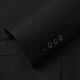 BAROMON anti-wrinkle and iron-free suit business light formal suit complete set of solid color business attire for successful men black-two-piece set 175B Please note the size of the trousers