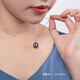 Nan Xi 18K Gold Crown Tahitian Black Pearl Pendant Single Simple Black Seawater Pearl Necklace Birthday Gift for Women White 18k Gold Black Series 12-13mm Grade A/Slightly Flawed