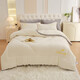 Antarctic (home) Class A milk velvet embroidered quilt in winter thickened warm quilt in winter college dormitory single quilt core quilt beige [3 seconds speed 150x200cm [Spring and autumn quilt about 4 Jin [Jin equals 0.5 kg]]