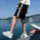 阿迪达斯（adidas）男裤子 25夏季新款黑色运动休闲裤耐磨快干健身裤透气跑步短裤男 IC1484/梭织网衬-快干面料 L
