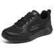斯凯奇（Skechers）男鞋夏季2025新款运动鞋轻便网面休闲鞋黑色透气软底中老年老人鞋 216166-BBK 40