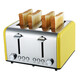 Toaster Stainless steel 4 slice toaster2 stainless steel toaster toast hotel Dongling noble silver two slots