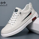 Chaussures masculines Heni Paul, chaussures de cuir en cuir authentique haut de gamme pour hommes, chaussures haut de gamme pour hommes, chaussures blanches décontractées pour hommes, semelle plate blanche 9908 41