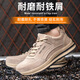 Koyue Lai Shoes protectores para la computadora portátil para hombres y antipunteo y suela exterior de goma resistente al desgaste Safézal transpirable 687 Khaki 40