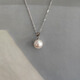 Yingtang Old Phoenix Freshwater Pearl Pendant Single White Round Bead Pendant Necklace 999 Silver Chain Gold Pendant + 45cm Chain Lao Fengxiang Same Style 8-9mm Pearl Lao Fengxiang Same Style