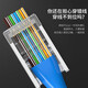 万级（OFNPFTTH）通孔式六类屏蔽水晶头50个装 工程级直通穿孔式8p8c网线接头Cat6类千兆网络连接器WJ-15253