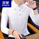 Romon Cotton Longärmedose T-Shirt für Herren-Stand-up-Kragen schlankes Body Top Shirt Trendy Printed Sweatshirt T-Shirt Undershirt Herren tragen We9815 Khaki 3xl 150-160jin [Jin gleich 0,5 kg]
