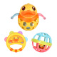 B.DUCK little yellow duck doll fitness ball baby baby hand ball rattle tooth chewing glue environmentally friendly early education comfort toy gift