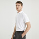 Temporada 5 (SmartFive) Camisa de punto de punto Camisa corta para hombres Formato de negocio suelto de colegio Windsor Camiseta Media manga rápida seca transpirable delgada verano blanco S5C757 43 (referencia de peso 81-85 kg)