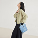 Dialogue temperament stand collar short windbreaker jacket for women 2025 autumn new drawstring high-quality commuting leather jacket light mocha S