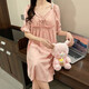 XiANGyaxin Chightgown pour femmes en été avec poitrine poitrine de pyjamas à manches courtes style Sweet Princess lâche et peut être porté à l'extérieur dans les vêtements de maison de mi-long 3888 mètres blancs xl