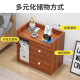 Yijiada bedside table simple storage cabinet with drawers storage type simple drawer cabinet small cabinet ancient sandalwood color