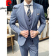 Pierre Cardin suit men's groomsmen Korean style groom's wedding dress business casual formal fit casual suit for men 1671 apricot four-piece suit (jacket + pants + vest + 2XL