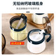 Xinmeiya household salt MSG seasoning box kitchen seasoning jar combination set seasoning bottle jar salt jar single seasoning bottle Youlan seasoning box 2 pieces with label + spoon