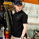 
[90% new] Jeep quick-drying polo shirt men's UPF40+ sun protection short-sleeved T-shirt men's outdoor lapel quick-drying clothes 9905 brand black 4XL