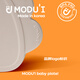 MODU'I吸盘碗modui韩国进口宝宝餐具婴儿辅食碗儿童辅食勺新生儿餐盘 粉色【恐龙吸盘碗+辅食勺】