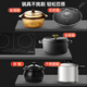 NOSTALGIA ELECTRICS household double stove electric ceramic furnace waterproof ultra-thin 3500w high power stir-fry multi-function timing induction cooker without high frequency radiation with children's lock without picking pot induction cooker DCC200 [bare metal double stove version]