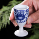 Xihe Yinyao Xihetang Jingdezhen Ceramic Wine Set Liquor Goblet Spirit Cup Blue and White Flask Set Wine Cup Moshanshui Style (1 Pot, 10 Cups, 1 Tray)