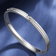 Kaibaolou pt950 platinum bracelet Royal concubine oval platinum bracelet bracelet frosted bright surface PT999 Mother's Day gift 19g solid mouth double sand 5mm remarks ring number customization