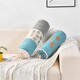 Jingshengshu New Chinese sofa head pillow cylindrical long strip pillow cushion Chenille candy pillow cylindrical foot pillow strip green plus yellow 15x50cm only pillow case without core
