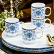 Hanming Jingdezhen Enamel high-end tea set complete living room household ceramic kettle and cup set moving to new home gift with tea and water separation 8-piece set | gift box