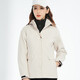
BRELRMON Korean version of windproof jacket for women and men, outdoor coldproof three-in-one warm and removable ski mountaineering jacket jacket HS12805 m white-women M