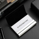 Ehrenmann Business Cowide Visitenkartenclip Männer Frauen große Kapazitätsrückgang Case Cart Card Card Hülle True Leather Kartuelle Customized Gift Schwarz
