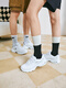 斯凯奇（Skechers）女鞋秋冬季款小白鞋增高老爹鞋厚底鞋运动鞋熊猫鞋 【白银】11979-WSL 36.5