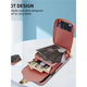 Xixili suitable for iPhone16 card bag mobile phone case 13 with card slot coin wallet 11pro Apple/7/8plus protective case Red - with crossbody strap iPhoneXR
