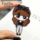 FASTSO (FASTSO) Children's Clothes Patch Patch Cute Clothes Self-adhesive Small Embroidery Applied Patch Pants Ripped Patch Cartoon BT723-B Girl Series 6 [Self-adhesive]