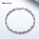 Miss JuJu Platinum Bracelet Men's Fashion PT950 Platinum Gao Qiqiang Same Style Bracelet Attractive Bracelet Customized Weight 48-50g Length 18cm Thick About 5.5mm