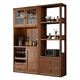 Xiaomuwo (xiaomuwo) meal cabinet partition cabinet solid wood porch room wine cabinet against the wall cabinet function storage dining cabinet Purple sandalwood 1.2 meters of cabinet (3 door) assembly