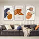 
Huaixue modern simple living room decoration painting Nordic abstract sofa background wall hanging painting high-end touching figure triptych painting mural JD13553 30*40/30*40/30*40 Textured oil canvas pvc black edge