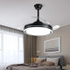 Dongdong Home Ceiling Fan Light LED Invisible Ceiling Fan Light Bedroom Restaurant Lighting Modern Simple Remote Control Fan Light Black 42 Inch