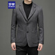 Romon Wool Suit Men's Automne et Hiver Business Casual Cost Cabe en laine Single Western Coat Men's XF51 Gray L