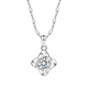 Manhe S925 Silver Moissanite Four-leaf Clover Necklace Women's 2025 New Pendant Wife's Birthday Gift for Girl Friends