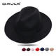 Menuhin hat men and women British retro hat groom official wedding hat Korean style trendy gentleman big brim wide brim hat black one size (56-58cm)