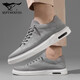 Sieben Wölfe Herrenschuhe Sommer-Leinwandschuhe Herren atmungsaktive Herren-Stoffschuhe Weiche Sohle Sportbrettschuhe Ein Fuß Faule Freizeitschuhe Herrengrau 9446 [atmungsaktiv und geruchssicher] 42 Lederschuhe Größe Größe