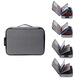 
Haoqiao QQ ID card storage bag file storage bag multifunctional large household graduation certificate household registration book passport password lock three-layer gray