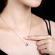 Tingliang 0.5 carat royal blue sapphire necklace 18K gold inlaid diamond color treasure pendant ready-made single pendant