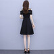 WeiLuoXuan (WeiLuoXuan) 2025 summer new dress for women with ruffle off-shoulder mesh splicing fashionable light luxury temperament covering belly 6231 picture color L Recommended 98-115Jin [Jin equals 0.5 kg]