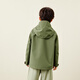 Mini Bala Waterproof and Breathable Autumn New Windproof Waterproof and Breathable Children's Outdoor Jacket for Boys and Girls Military Green 40619 120