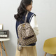 Cooler Känguru -Rucksack für Frauen 2023 Neue Mode vielseitige Großkapazität Schoolbag Weiche Leder Frauen gedruckt Retro Travel Rucksack Trendy Khaki