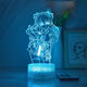Anime -LED -Nachtlichter, neocentaly Evangelion Asuka Lingboli periphere farbenfrohe Lichter und Atmosphäre Lichter 677 Lingboli 3 Farben (3 Arten von weißen Lichtern) mit Schalter USB -Sockel
