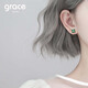 Grace Girl diamond four-leaf clover earrings for women malachite versatile rose gold earrings Chinese Valentine's Day birthday gift for girlfriend